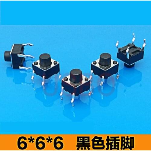 Wholesale Vertical 6*6*6MM TACT SWITCH 4 pin micro button switch Brass legs Tactile Switch