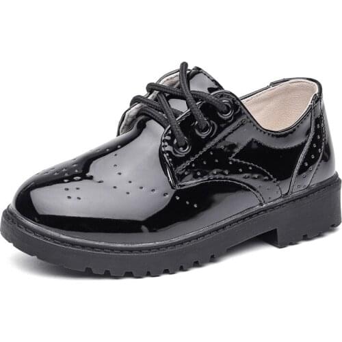 Autumn Winter Kids Shoes Boys Children Girl Dress Shoes Soft Bottom Leather Winter Warm Cotton Shoe British Style SML004