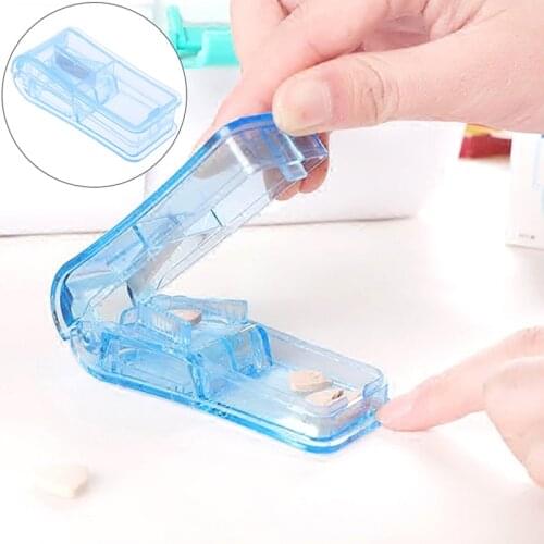Portable Pill Cutter Box Convenient Storage Box Tablet Cutter Splitter Medicine Pill Holder Pill Cutter Pill box 2 Style