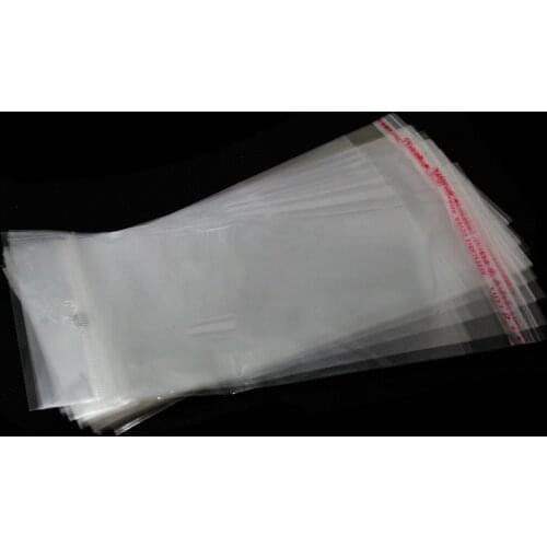 200Pcs 17.5x7cm Transparent Clear Self Adhesive Small Plastic Bags for Candy Packing Resealable Cookie Packaging Storage Pouches