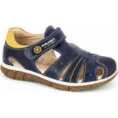 Pablosky sandals in childs vaccine leather with velcro