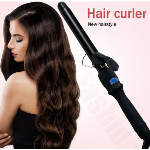 Hair Curlers Rollers Curling Iron Fashion Styler Professional Soft curling hair curls Wand LCD Display Corrugation for hair 2021