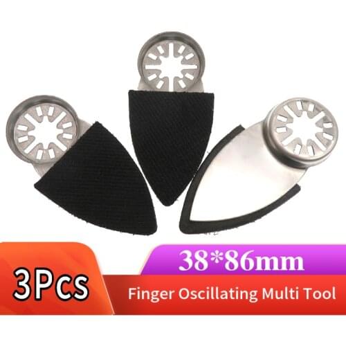 3 Pcs Multi tools 38*86MM Sanding Finger Pad with Universal Fit System Sanding Sheets Pad Paper Power Tool