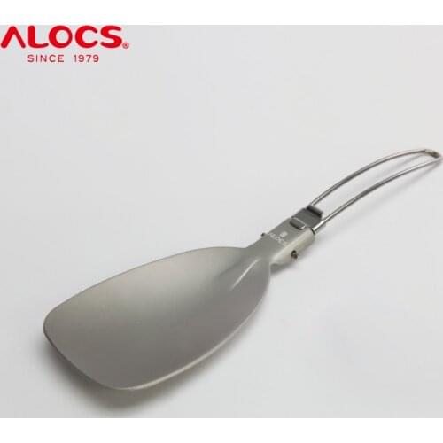 Alocs TW-301 Stainless Steel Folding Pancake Turner Spatula Ultralight Outdoor Tableware for Cooking Camping Hiking BBQ Picnic