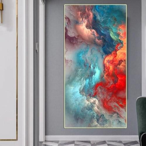 Modern Wall Colorful Clouds Canvas Painting Abstract Art Poster Prints Pictures for Living Room Home Cuadros Aesthetic Decor