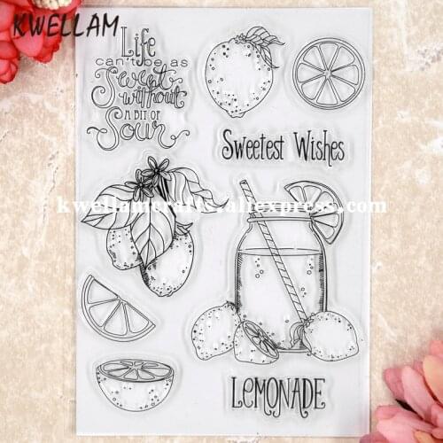 Sweetest Wishes Lemonade Scrapbook DIY photo cards rubber stamp clear stamp transparent stamp 11x16cm KW8050441