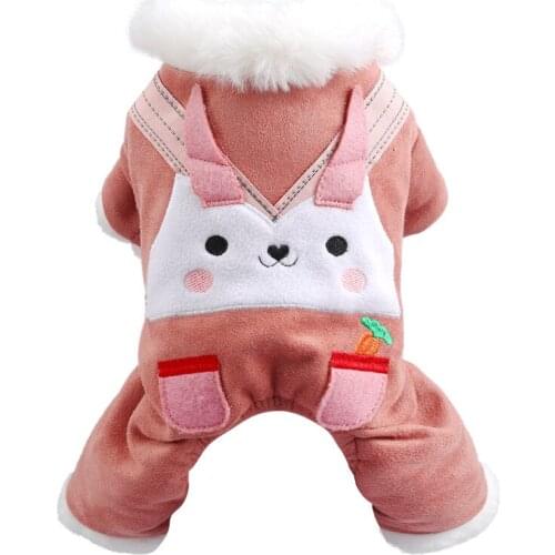 Warm Dog Down Winter Puppy Parkas Thicken Fleece Four Legs Doggie Clothes Fur Collar Small Dog Coat Pet Hoodie Costume