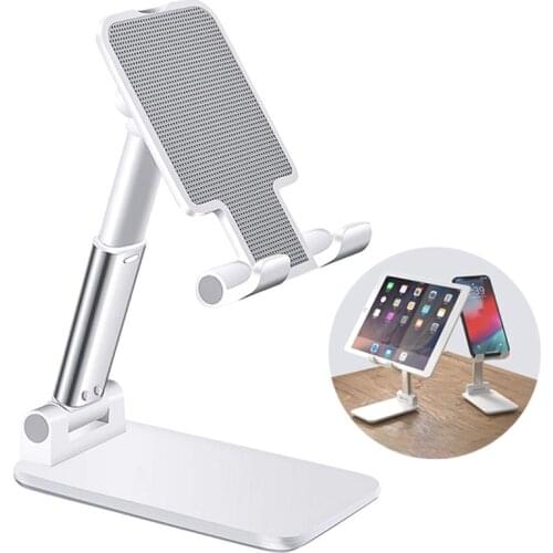 Universal Adjustable Cell Phone Holder Charging Space Mobile Phone Holder Folding Tablet Stand for IPad for IPhone Huawei Xiaomi
