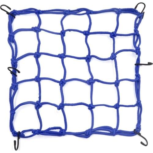 Uxcell a17051800ux0597 30cm x 30cm Blue Bungee Cargo Luggage Mesh Goods Net for Car Motorcycle