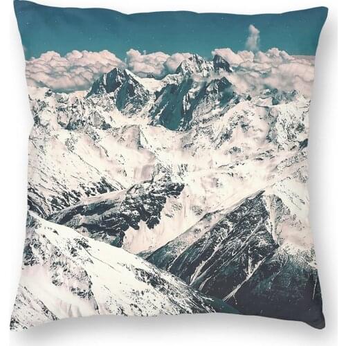 Vintage Mountains Pillow Case Decoration Nature Landscape Cushion Cover Throw Pillow for Sofa Polyester Double-sided Printing