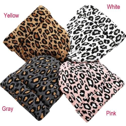 Adult Unisex Women Men Winter Leopard Crochet Hat Knit Hat Warm Cap Womens Skullies Beanies For Girl Wholesale Шляпа