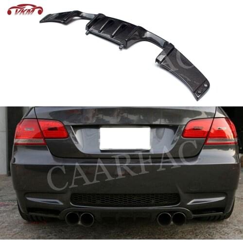 For E92 Rear Lip Diffuser Spoiler for BMW 3 Series E92 M3 2008-2013 Carbon fiber / FRP Bumper Guard HM Style Direct installation
