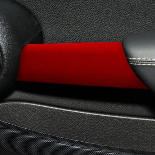 Suede Car Door Inner Handle Bar Frame Cover Trim Sticker Fit For BMW MINI 2007-2013 R55/R56