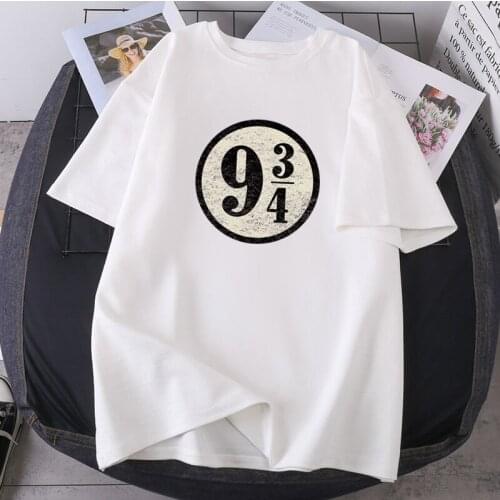 Woman T-shirts Summer O-neck Lady Clothing Platform 9-3/4 Hip Hop Short Sleeve Fashion 2021 New Arrival Tops Casual Camisetas