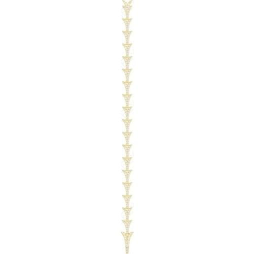 SLJELY Fashion 925 Sterling Silver Yellow Gold Grey 3 Colors Single Dragon Tail Tassel Long Earring Paved Zirconia 1pc for Women