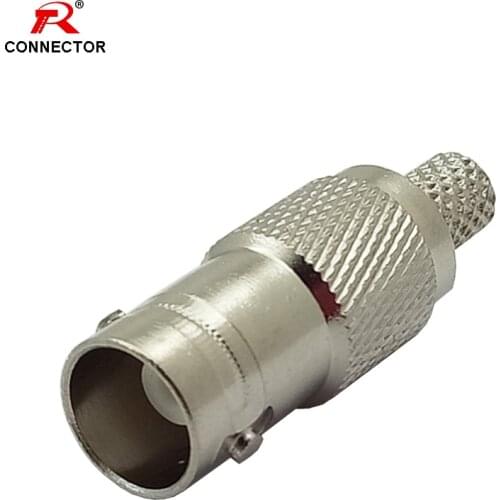 1pc BNC FEMALE CRIMP CONNECTOR RG58 RG59 RG6 OPTIONS