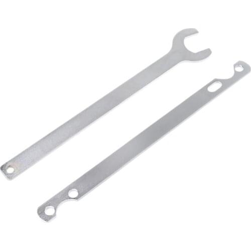 2pcs Fan Clutch Wrench Removal Holder Tool Kit For BMW E34/E39/E36/E46/E90 Silver Removes lock nuts Tempered pressed steel