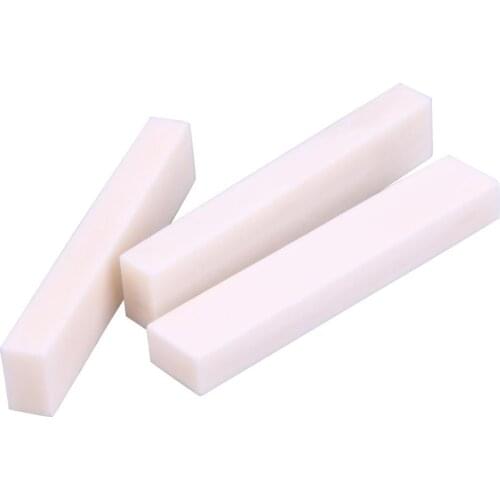3pcs Bone Guitar Bass Blank Nut String Nut 52mmx 6mmx 10mm Beige