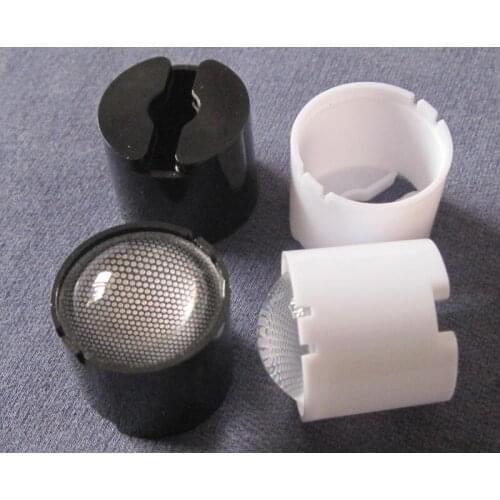 300 Sets/lot Setted well, #DLC-23 High quality Led Lens, 5-10 Degree, Holder Size: 25.2X21.5mm+Lens Diameter: 23mm, Mesh Surface