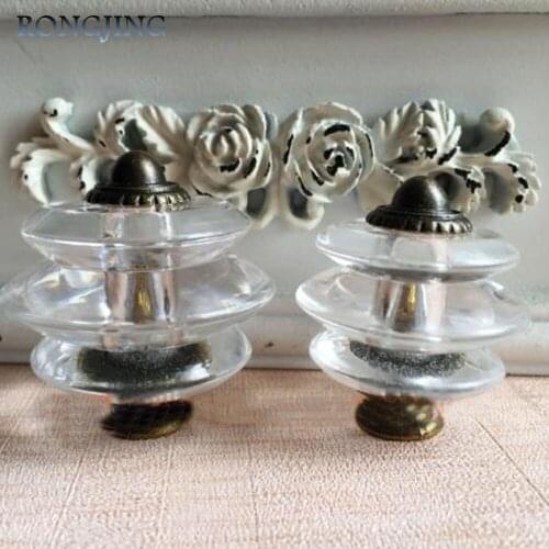3x Plastic Threaded KnobsTowers Acrylic Kitchen Cabinet Drawer Knobs Christmas Tree Cupboard Dresser Handles Wardrobe Closet