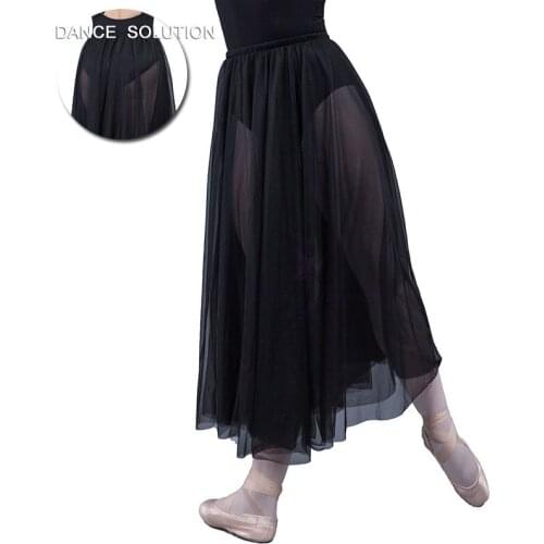 4 Colors Ballet Dancing Half Skirt Adult & Child Stage Performance Dress Practice Dancewear Long Mesh Skirt for Dancer 17097