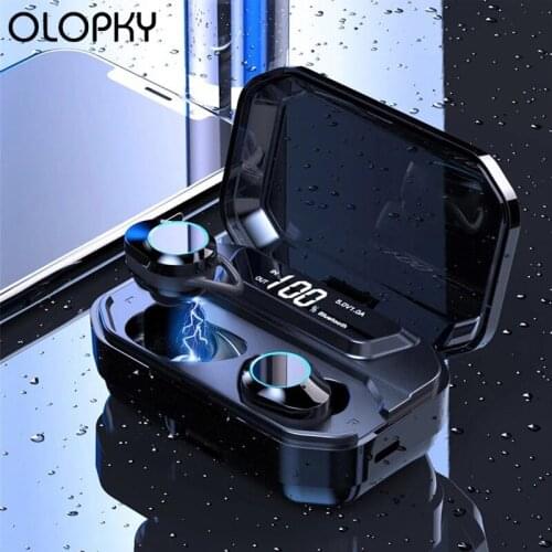 G02 TWS 9D Stereo Wireless Earphone Bluetooth 5.0+ HiFi Earphones IPX7 Waterproof With LED 3300mAh Smart Power Bank Phone Holder