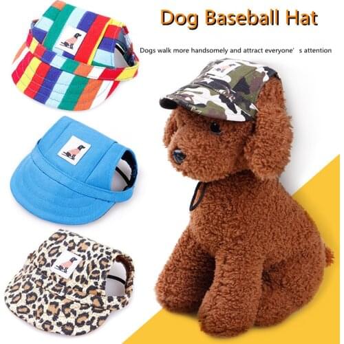 Dog Pet Dog Summer Hat Outdoor Baseball Cap Canvas Small Dog Accessories Fashion Sunshade Hiking Pet Supplies
