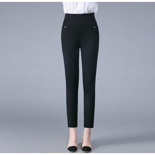 Casual High Waist Straight Pants For Women Spring Summer New Loose Female Ankle-Length Pants Ladies Trousers Plus Size 5XL