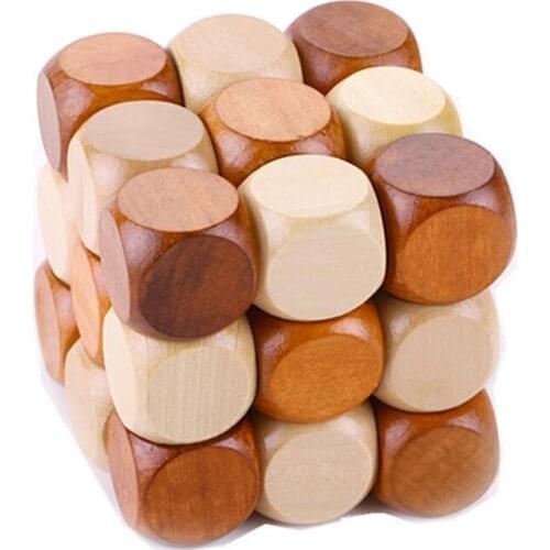 3D Wooden Puzzle Novelty Toys Magic Cube Educational Brain Teaser For Children Adult Snake Shape
