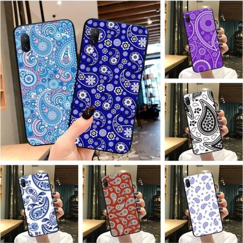 Royal Blue Bandana Phone Case For Vivo Y91c Y17 Y51 Y67 Y55 Y7s Y81 Y19 Y97 Y93 V17 vivos5
