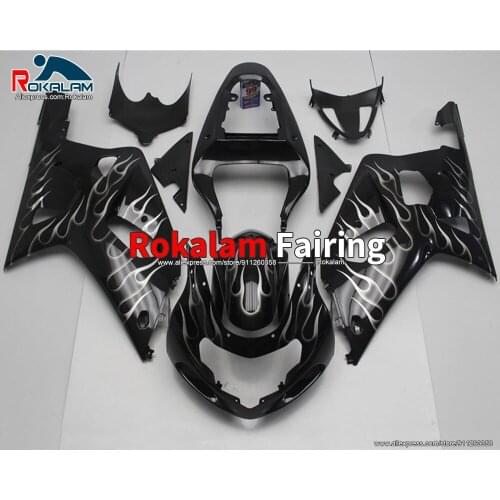 Motorcycle Shell For Suzuki GSXR600 GSXR750 K1 2001 2002 2003 GSXR-600 GSXR-750 Black Motorbike Fairing Kit (Injection Molding)