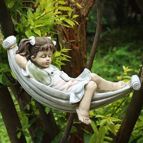 Garden Furnishings Cartoon Characters Retro Home Landscape European-style Furnishings Creative Courtyard Decoration Resin Crafts