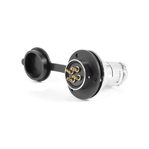 Metal Flange 25mm Head GX25-4 4Pin Male Aviation Connector