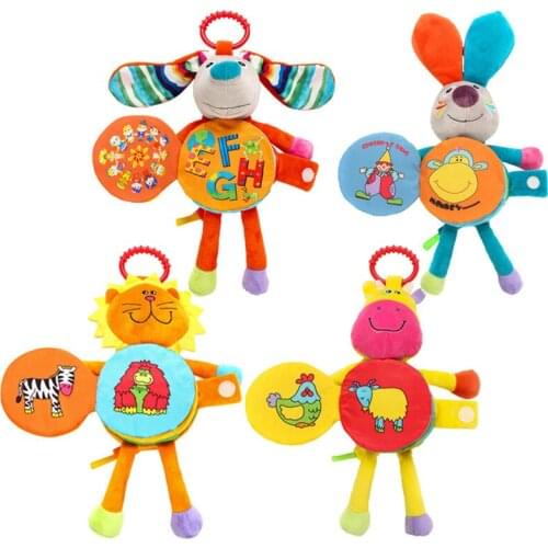 Soft Animal Toy Mobile Rattle Sleeping Bell Baby Carriage Montessori Book Early Learning Educational Toys Newborn 0 24 Months
