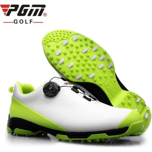 Sneakers PGM Golf Shoes Men waterproof Spikeless BOA Auto Lacing Mesh Lining Breathable Anti-slip Sneakers for Male