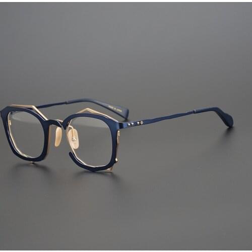 Vintage Titanium Alloy Glasses Frame Men Designer Optical Prescription Myopia Eyeglasses Frame Male Women Luxury Brand Eyewear