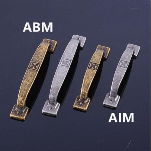 128mm Rustico retro furniture handles bronze drawer cabinet pulls knobs 96mm antique iron dresser door handle vintage brass pull