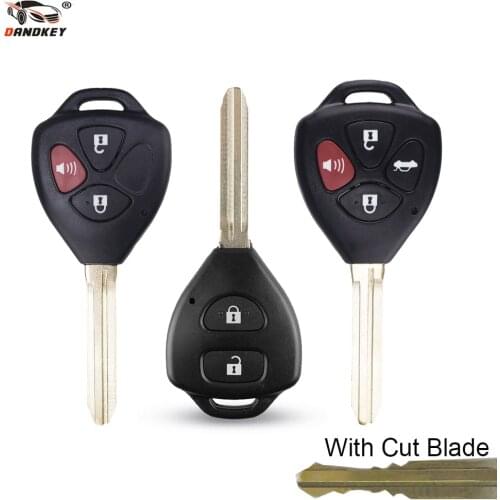 Dandkey Cut Blade Replacement Remote Key Case For Toyota Avalon Corolla Matrix RAV4 Venza Yaris Camry 2008 2009 2010 Blank Key