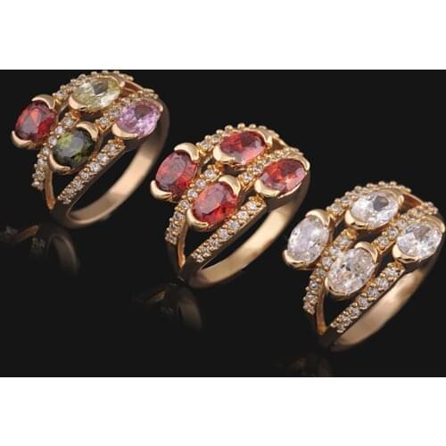 MxGxFam High Qality Ring for Women 2017 NEW with 18 Gold color AAA+ Zircon