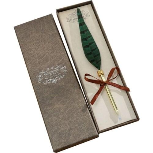 0.7mm Kawaii Feather Ballpoint Pen Roll Ball Pens Writing School Office Supply G88D