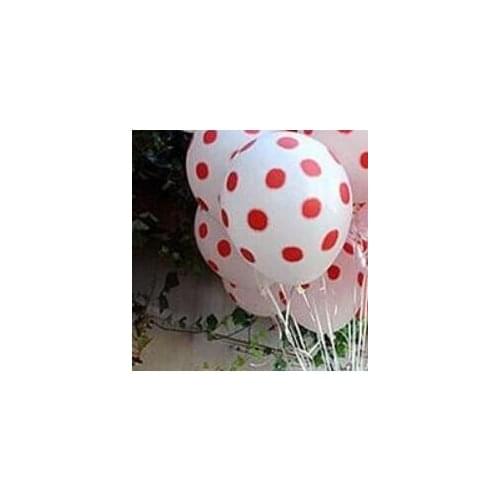 20pcs/lot Red and Black Polka Dot Latex Balloons Birthday Globos Wedding Baby Shower Party Decorations