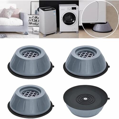 4 x Anti Vibration Pad Washing Machine Rubber Feet Mat Plastic Non-Slip Pad Universal Noise-reducing Furniture Lifting Foot Base