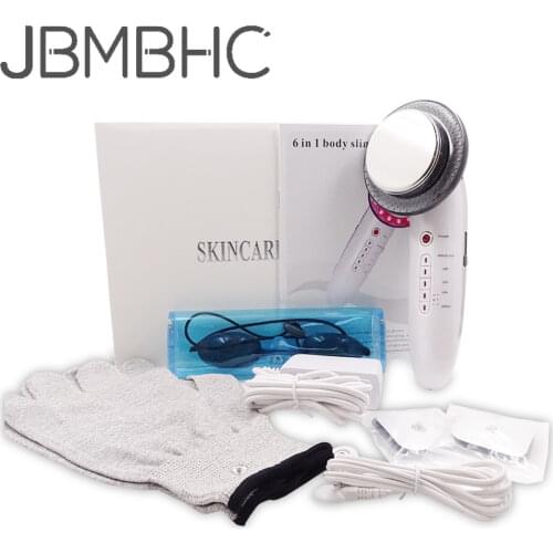 6 In1 Ultrasound Cavitation EMS Body Slimming Massager Weight Loss Lipo Anti Cellulite Fat Burner Galvanic Infrared Therapy Tool