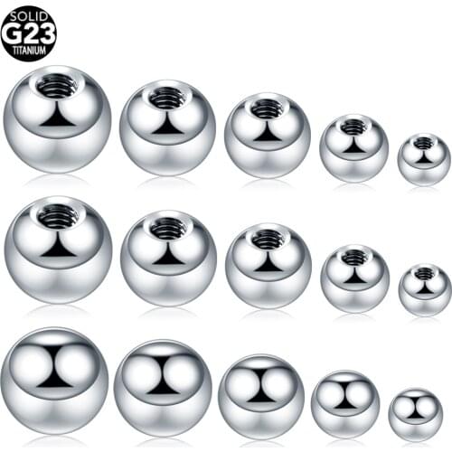 G23 Titanium Ball Accessories Earring Balls Nipple Piercings Nose Eyebrow Piercings Screw Balls Replacement Attachments Rings