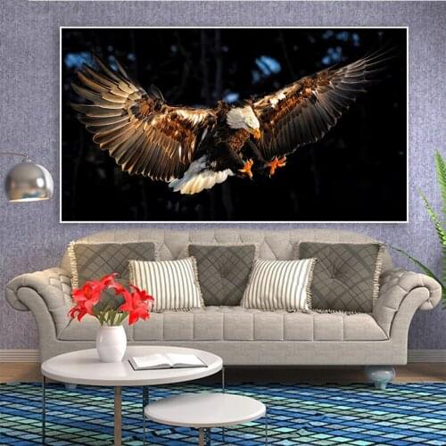5D DIY Diamond Embroidery Modern animal art, flying eagle Picture Of Diamond Painting Cross Stitch Mosaic Wall Art A632