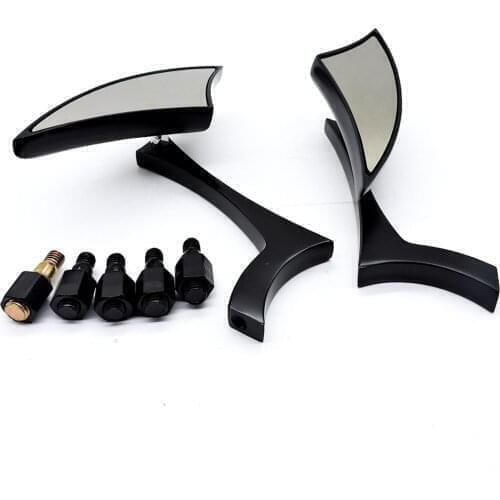 Universal Blade Motorcycle Rearview Side Mirrors For Honda Yamaha Kawasaki Suzuki Harley Touring Cruiser Chopper Street Bike