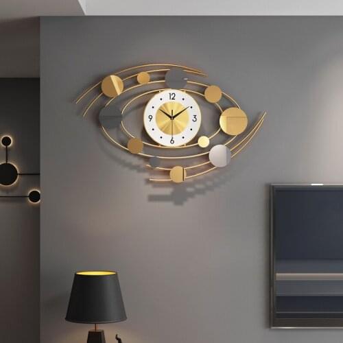 Large Luxury Nordic Wall Clock Modern Design Decor Minimalist Gold Metal Wall Clock Living Room Creative Wand Klok Home Watch