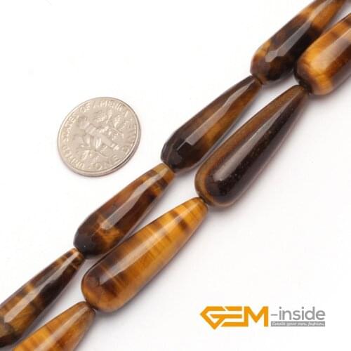 Raindrop tiger eye beads natural stone bead DIY bead for jewelry making strand 15" Wholesale! free shipping