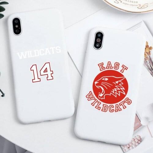 Wildcats Troy Bolton High School Musical Phone Case For iphone 12 11 Pro Max Mini XS 8 7 6 6S Plus X SE 2020 XR Candy white
