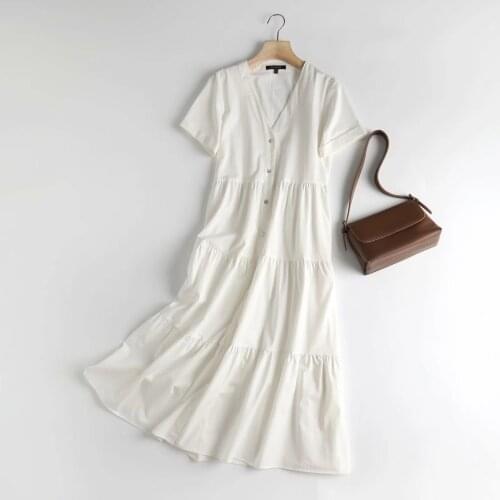 Dave&Di Vestidos De Fiesta De Noche England Style Indie Folk Vintage Solid Simple Poplin Long Dress Summer Dress Women Vestidos